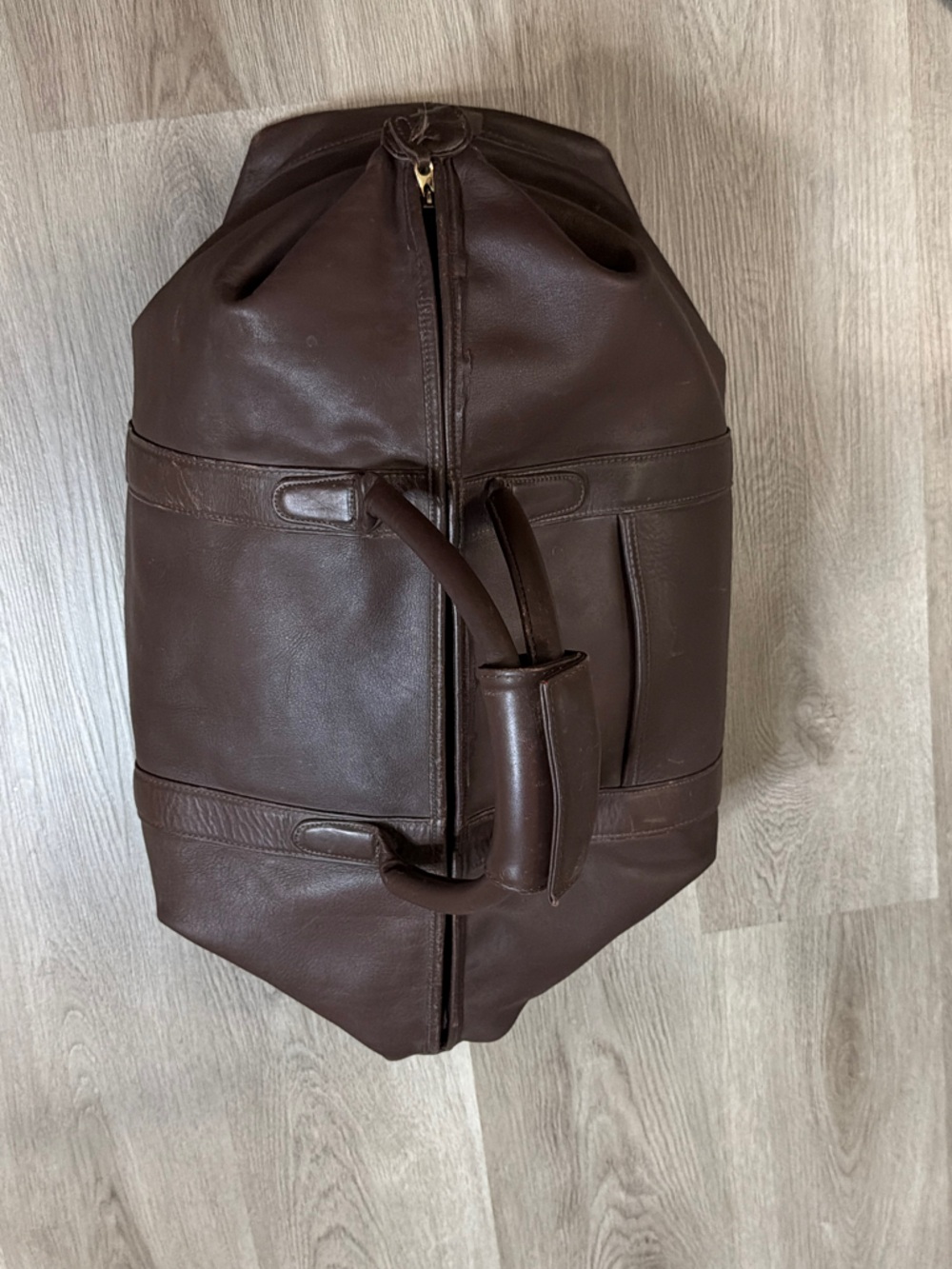Coach Men's Brown Leather Duffel Bag